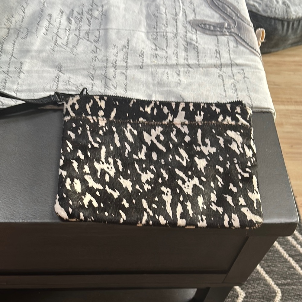 Aimee Kestenberg Black and White Clutch Wristlet